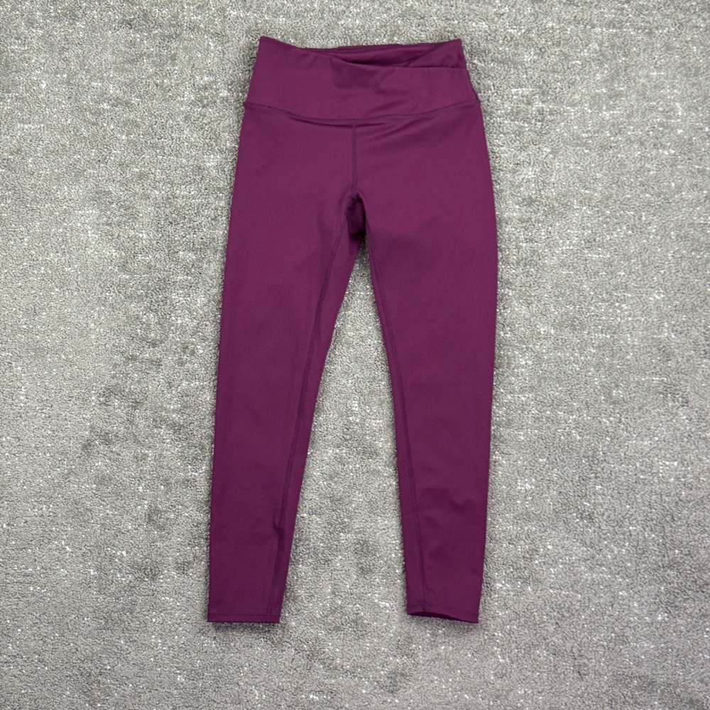 FP Movement Womens Leggings Small Burgundy High Rise Stretch Yoga Athletic